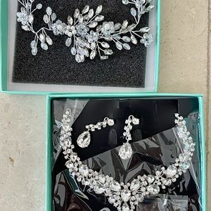 Wedding dress, veil & Jewerly accessories